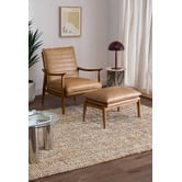 Temple &amp; Webster Aldric Genuine Leather Armchair