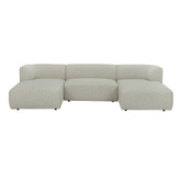 Temple &amp; Webster Gala 4 Seater Boucle Sofa with Double Chaise