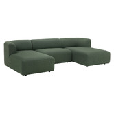 Temple &amp; Webster Gala 4 Seater Boucle Sofa with Double Chaise