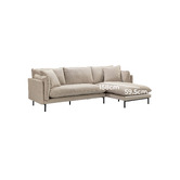 Temple &amp; Webster Natural Bellamy 3 Seater Sofa with Chaise