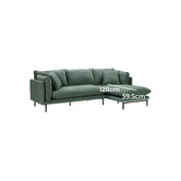 Temple &amp; Webster Ocean Green Bellamy 3 Seater Sofa with Chaise