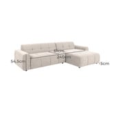 Temple &amp; Webster Quinn 4 Seater Upholstered Sofa with Reversible Chaise