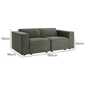 Temple &amp; Webster Russo 2 Seater Modular Sofa