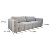 Temple &amp; Webster Alma 3 Seater Upholstered Sofa