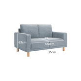 Temple &amp; Webster High-Performance 2 Seater Warwick Fabric Orson Sofa