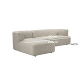 Temple &amp; Webster Gala Boucle 4 Seater Sofa with Chaise