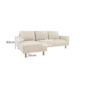 Temple &amp; Webster Orson 4 Seater Upholstered Sofa with Chaise