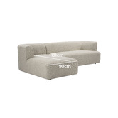 Temple &amp; Webster Gala Boucle 4 Seater Sofa with Chaise