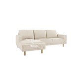 Temple &amp; Webster Orson 4 Seater Upholstered Sofa with Chaise