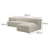 Temple &amp; Webster Gala Boucle 4 Seater Sofa with Chaise