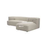 Temple &amp; Webster Gala Boucle 4 Seater Sofa with Chaise