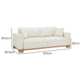 Temple &amp; Webster Shaw Premium 3 Seater Sofa