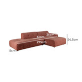 Temple &amp; Webster Quinn 4 Seater Upholstered Sofa with Open-End Chaise