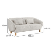 Temple &amp; Webster Edie 3 Seater Boucle Sofa