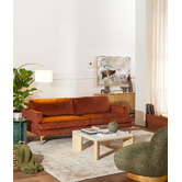 Temple &amp; Webster Darya 3 Seater Velvet Sofa