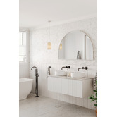 Temple &amp; Webster Belmont 1200mm Matte White Wall Hung Double Vanity