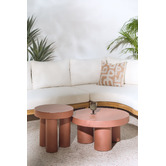 Temple &amp; Webster Makkari Polystone Outdoor Side &amp; Coffee Table Set
