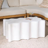 Temple &amp; Webster Romi Wavy Concrete Outdoor Coffee Table