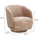 Temple &amp; Webster Kelly Swivel Armchair