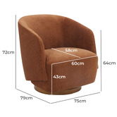 Temple &amp; Webster Kelly Swivel Armchair