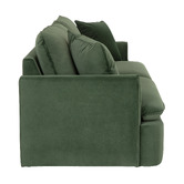 Temple &amp; Webster Softy Premium 3 Seater Queen Velvet Sofa Bed