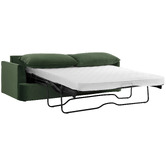 Temple &amp; Webster Softy Premium 3 Seater Queen Velvet Sofa Bed