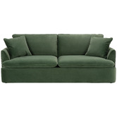 Temple &amp; Webster Softy Premium 3 Seater Queen Velvet Sofa Bed