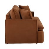 Temple &amp; Webster Softy Premium 3 Seater Queen Velvet Sofa Bed