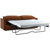 Temple &amp; Webster Softy Premium 3 Seater Queen Velvet Sofa Bed