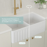 Temple &amp; Webster Bowral 830mm Double Fireclay Kitchen Sink