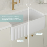 Temple &amp; Webster Bowral 760mm Single Fireclay Farmhouse Sink