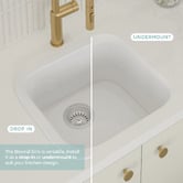 Temple &amp; Webster Bowral 480mm Top Mount Fireclay Kitchen Sink &amp; Mixer Package