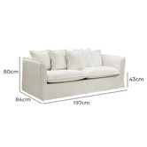 Temple &amp; Webster Montauk 3 Seater Slipcover Sofa