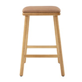 Temple &amp; Webster 63cm Mason Solid Rubberwood Bar Stools
