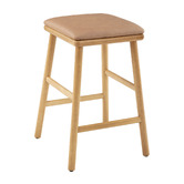 Temple &amp; Webster 63cm Mason Solid Rubberwood Bar Stools