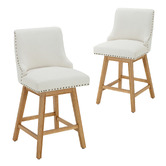 Temple &amp; Webster 65cm Oatlands Swivel Bar Stools