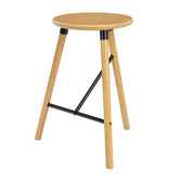 Temple &amp; Webster 65cm Trina Rubberwood Bar Stools