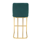 Temple &amp; Webster Green 65cm Ottie Velvet Bar Stool