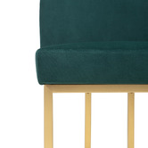 Temple &amp; Webster Green 65cm Ottie Velvet Bar Stool