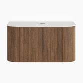 Temple &amp; Webster Nomad 900mm Walnut Wall Hung Single Vanity