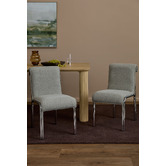 Temple &amp; Webster Tula Upholstered &amp; Chrome Dining Chairs