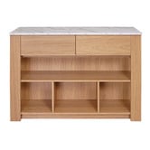 Temple &amp; Webster Ambrose Extendable Kitchen Island Bench with Storage