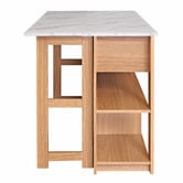 Temple &amp; Webster Ambrose Extendable Kitchen Island Bench with Storage