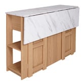 Temple &amp; Webster Ambrose Extendable Kitchen Island Bench with Storage