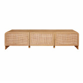 Temple &amp; Webster Maxine Curved Rattan TV Unit