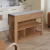 Temple &amp; Webster Ambrose Extendable Kitchen Island Bench with Storage
