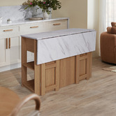 Temple &amp; Webster Ambrose Extendable Kitchen Island Bench with Storage