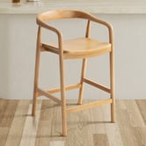 Temple &amp; Webster 65cm Bali Solid Rubberwood Bar Stool