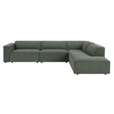 Temple &amp; Webster Russo 6 Seater Upholstered Sofa Set