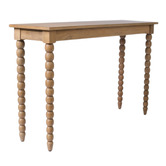 Temple &amp; Webster Zara Mango Wood Bobbin Console Table